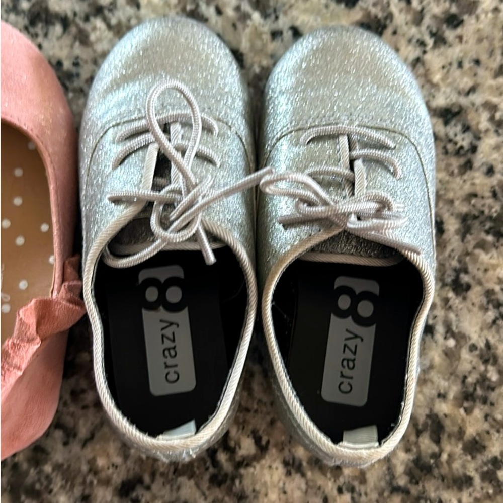 Silver glitter shoes